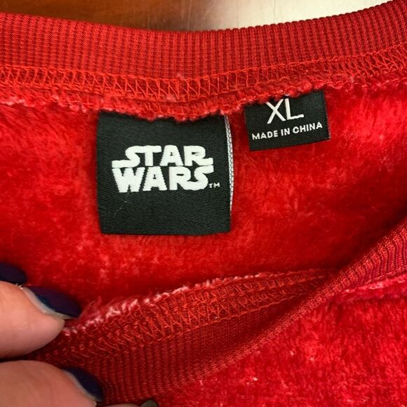 Star Wars Cozy Soft Christmas Lights Pajama Top sz XL EUC - Picture 3 of 4